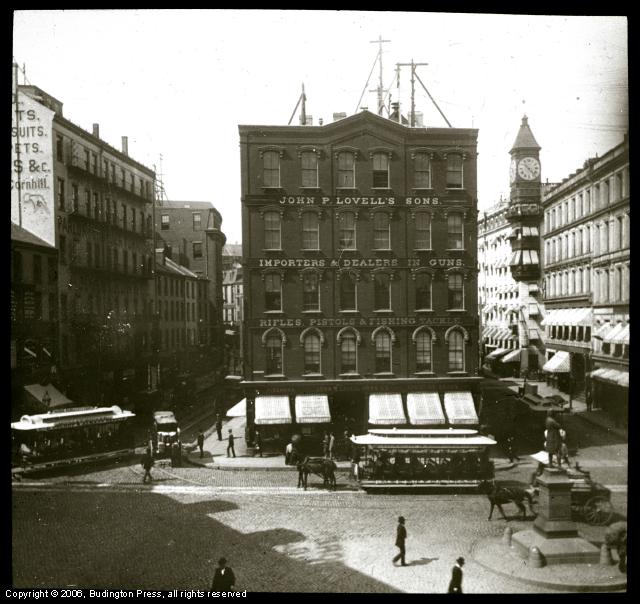 Adams Sq. 1900 Looking Up Cornhill And Brattle